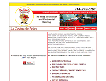 Tablet Screenshot of pedroscateringinc.com